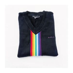 Paul Smith Sleeveless Sweater Vest Multi Color Stripe SZ M